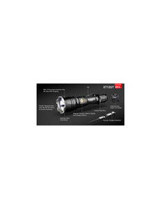 KLARUS, LED Taschenlampe XT12GT Hunting Kit, 1'600 Lumen (inkl. Akku), mit Farbfilter 6500 Kelvin